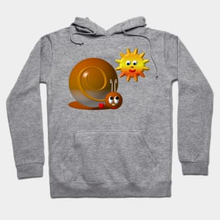 Cute Snail With Smiling Sun Hoodie